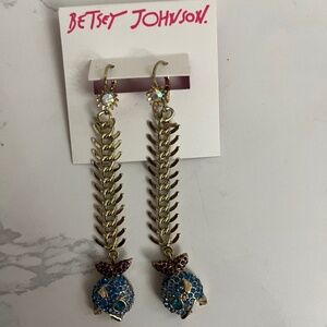 Betsey Johnson fish earrings